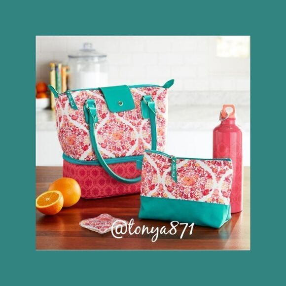 🦋 New Pioneer Woman Insulated Lunch Kit Set, 4-Piece, Floral Ogee - Picture 5 of 11